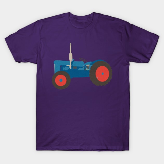 Blue tractor Illustration_No_01 T-Shirt by seadogprints